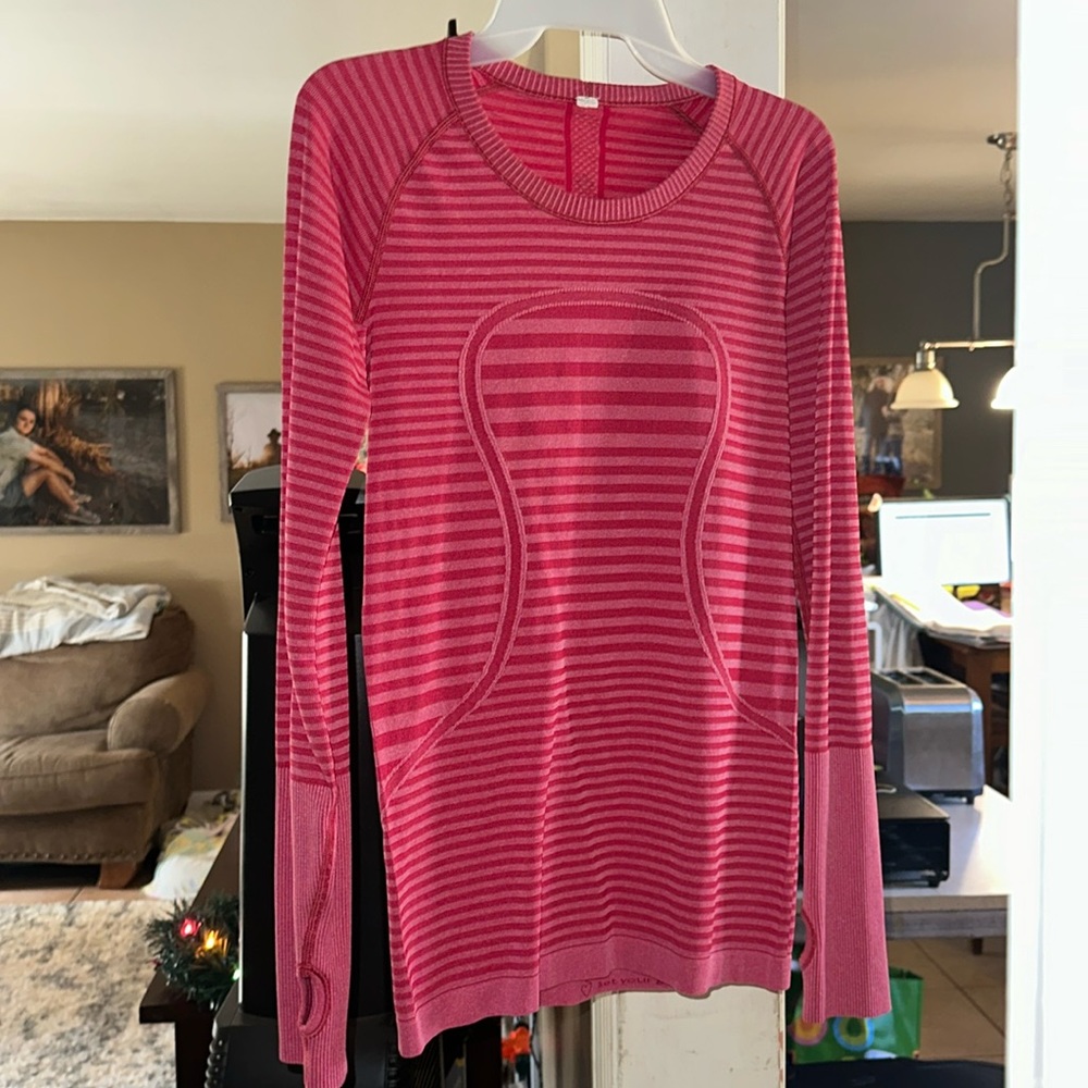 Lululemon Swiftly Pink Long Sleeve Shirt